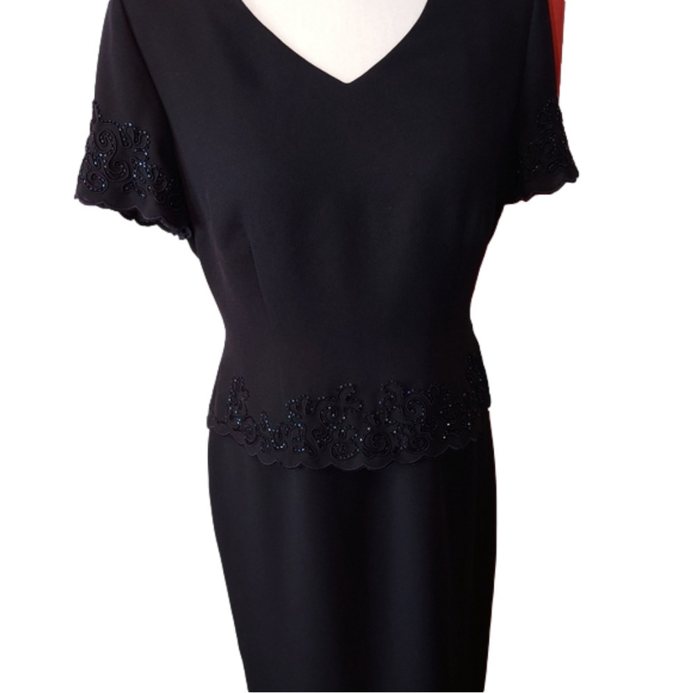 Vintage Donna Morgan Navy Blue Dress 8